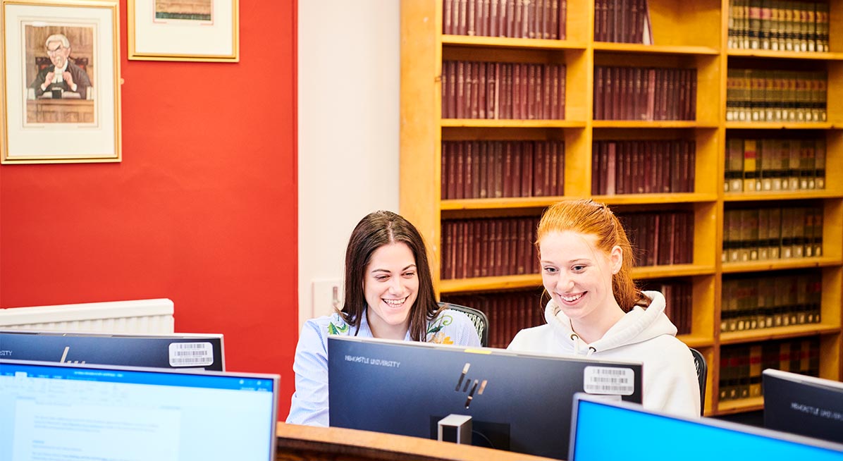 Students working in the Law School